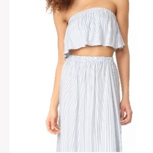 Clayton Stripe Twill Jen Skirt and Top, Small